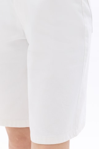 Spijkerbermuda straight met Hoge Taille - Wit