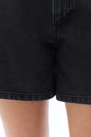 Spijkershort Mom met Hoge Taille - Zwart
