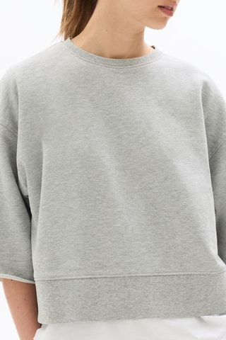 Oversized T-shirt - Gemêleerd Lichtgrijs