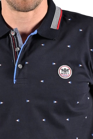 Polo regular Nathan - Bleu marine