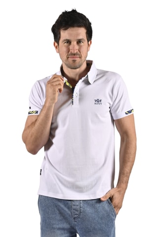 Polo regular River - Blanc