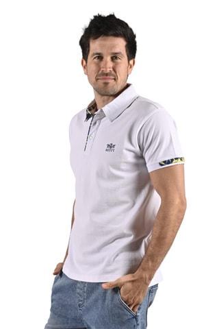 Polo regular River - Blanc
