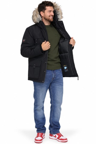 Parka à capuche - Noir