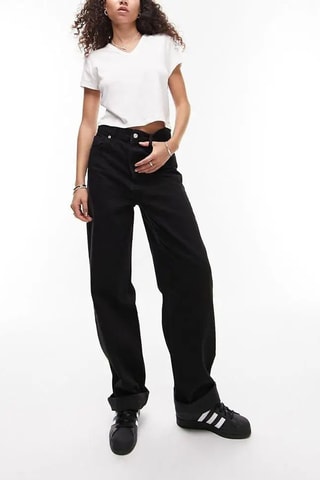 Jeans mom fit - Zwart