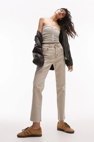 Rechte Jeans - Beige