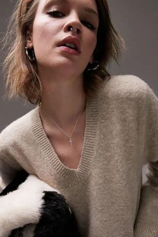 Trui-jurk - Beige