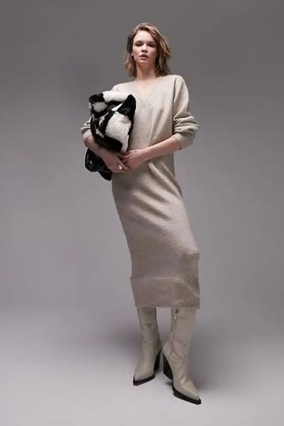 Trui-jurk - Beige