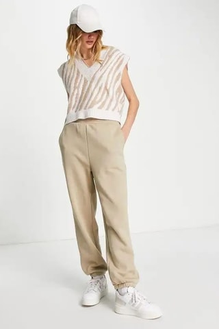 Mouwloze top - Beige