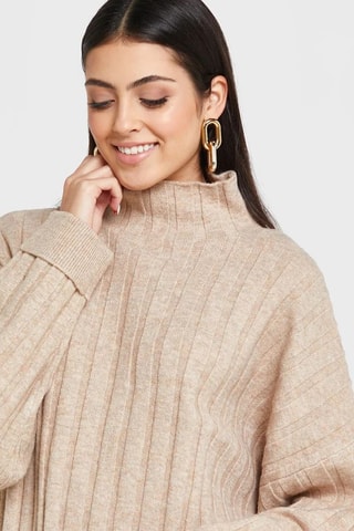 Trui-jurk - Beige