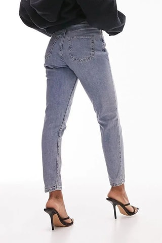 Jeans mom fit - Grijsblauw
