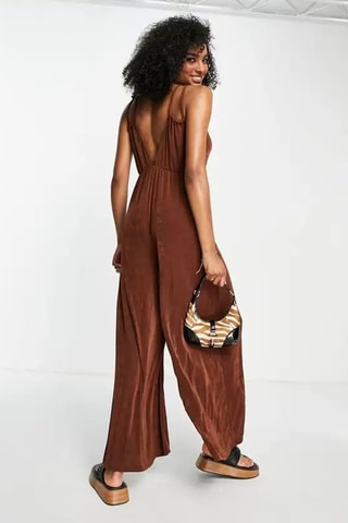 Mouwloze Jumpsuit - Bruin