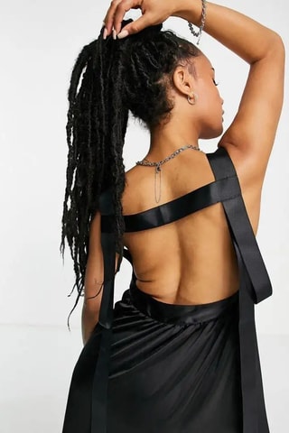 Mouwloze midi-jurk - Zwart