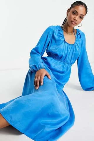 Midi-jurk - Felblauw