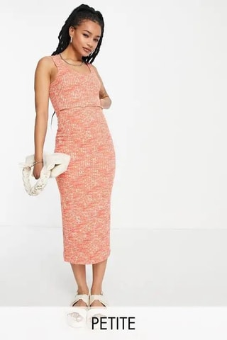 Mouwloze midi-jurk - Oranje