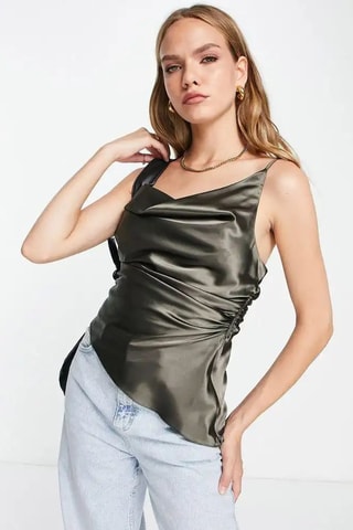 Mouwloze top - Kaki