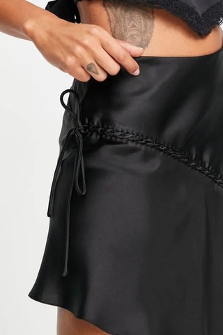 Asymmetrische minirok - Zwart