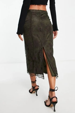 Midirok Hoge Taille - Kaki