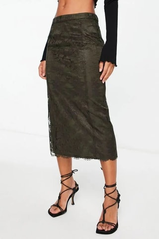 Midirok Hoge Taille - Kaki