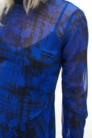 Asymmetrische jurk - Blauw