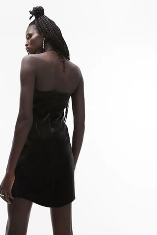 Strapless mouwloze jurk - Zwart