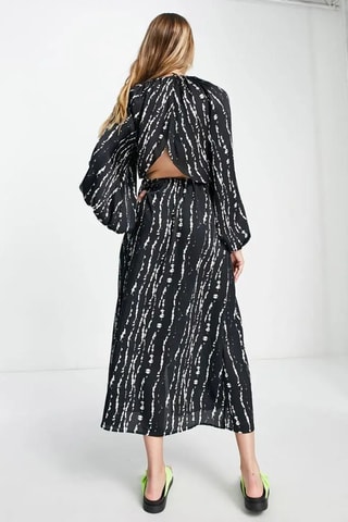Midi-jurk - Zwart en wit