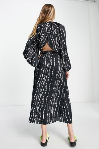 Midi-jurk - Zwart en wit