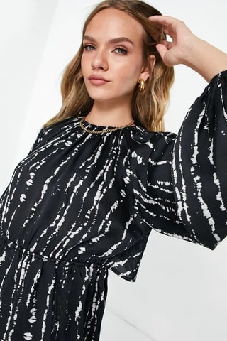 Midi-jurk - Zwart en wit
