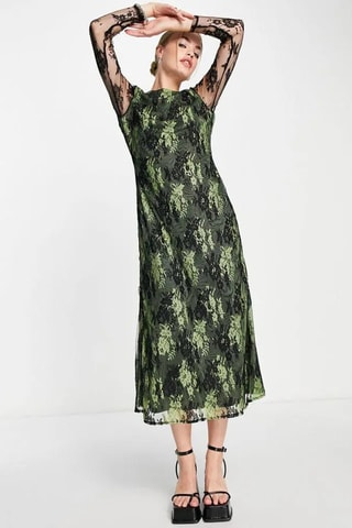 Midi-jurk - Kaki