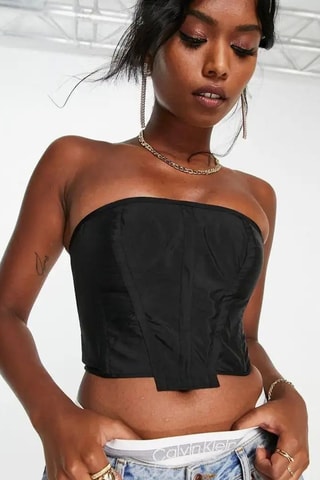 Strapless Top - Zwart