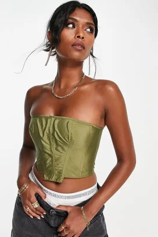 Strapless Top - Kaki