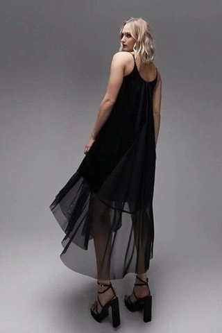 Mouwloze Trapezium Jurk - Zwart