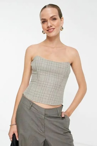 Strapless Top - Grijs
