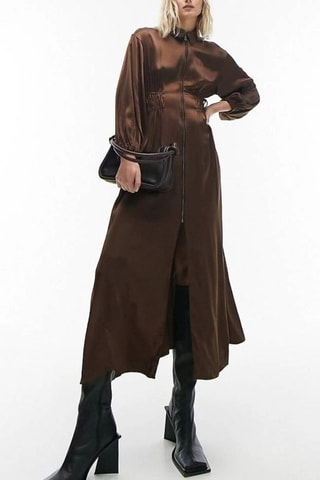 Lange Jurk - Bruin
