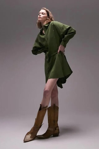 Blouse-jurk - Kaki