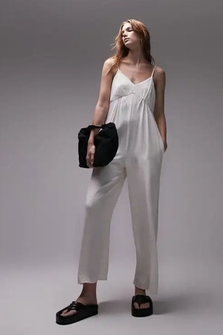 Mouwloze Jumpsuit - Ivoorkleurig