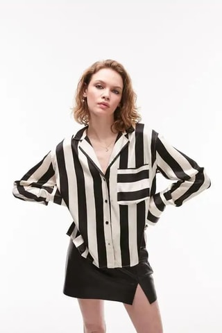 Blouse relaxed - Zwart