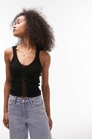 Mouwloze top - Zwart