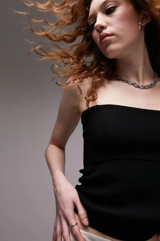 Strapless Top - Zwart