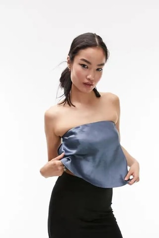 Strapless Top - Blauw