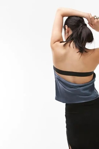 Strapless Top - Blauw