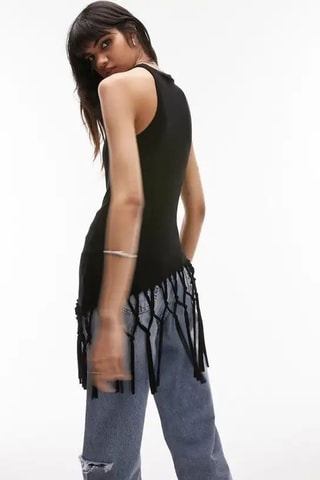 Mouwloze top - Zwart