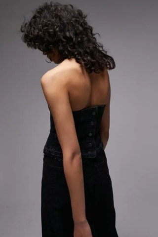 Strapless Top - Zwart