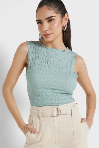 Mouwloze top - Mintgroen