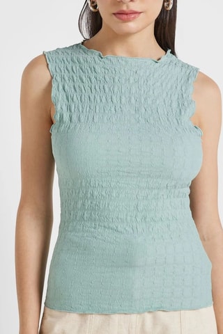 Mouwloze top - Mintgroen