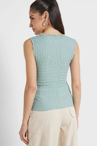 Mouwloze top - Mintgroen
