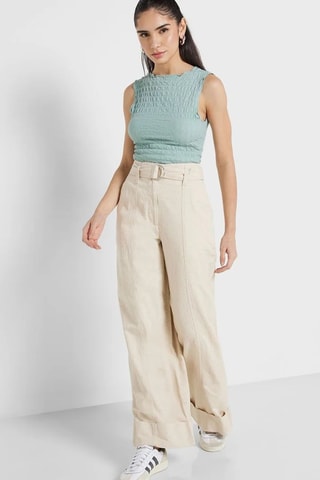 Mouwloze top - Mintgroen