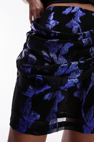 Gedrapeerde minirok - Blauw