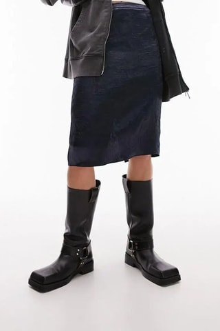 Rechte Midirok - Marineblauw