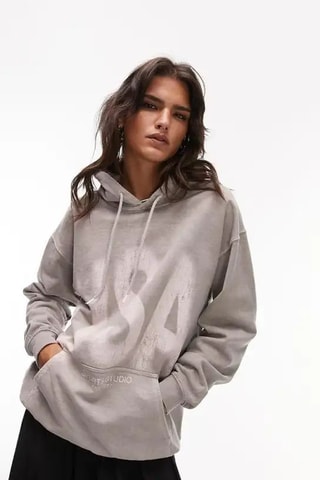 Oversized Sweater met Capuchon - Taupe