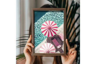 Pintura decorativa con marco de MDF Zélie4 - 35 x 47 cm